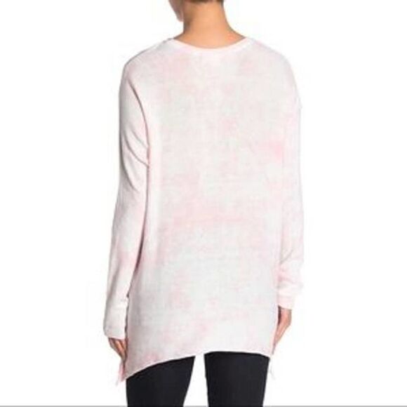NWT Cloth By Design Oversized Sweater Pink White Tie-Dye Lightweight Size Small - Picture 2 of 12